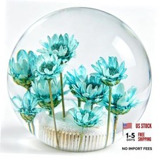 Flower Shift Knob, Gear Stick Shifter Knob Crystal Round Shift Light Blue