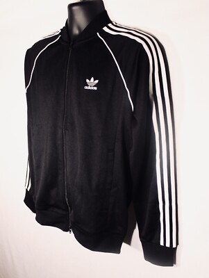 NWT Adidas Originals Men s Black Superstar SST Jacket-Medium-CW1256