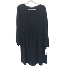 NWT Apt 9 Womens Black Long Sleeve Cold Shoulder Dress Size 20