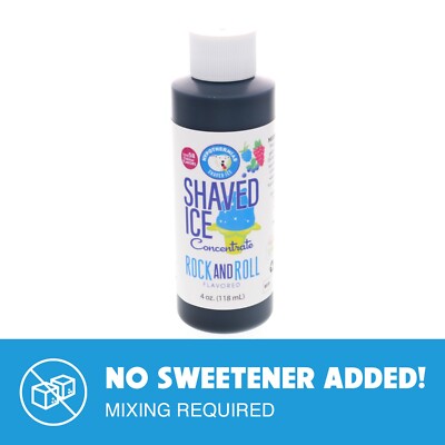 Hypothermias ROCK AND ROLL Flavor Syrup   Snow Cone machine Concentrate UNSWEET