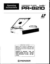 Operating Instructions for Pioneer PR-8210