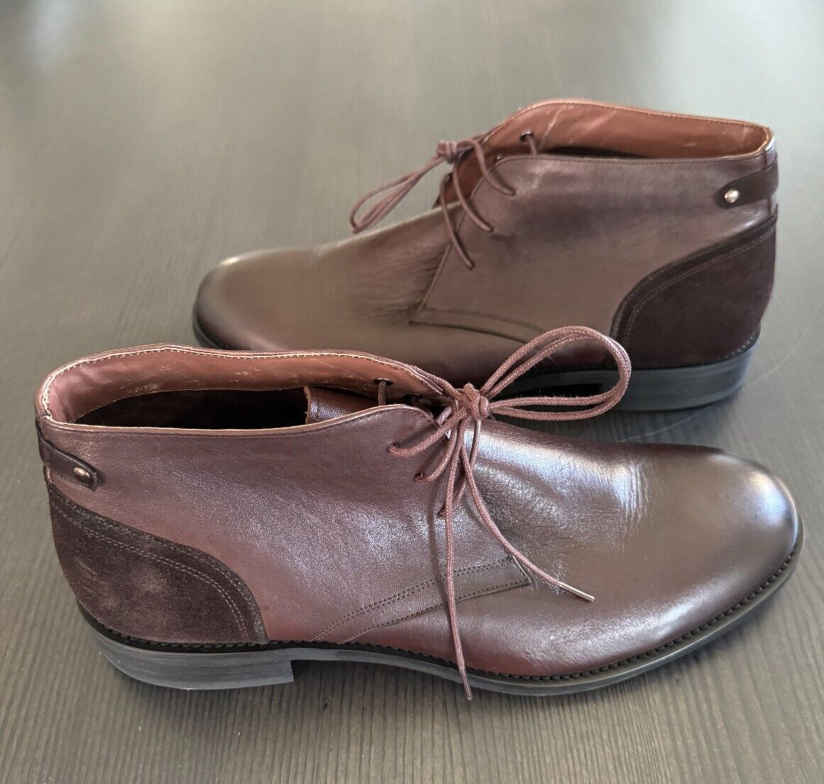 Zanzara Fores Leather Ankle Chukka Brown Boots Size 11 New  display picture 3