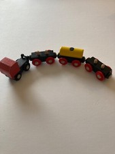 Brio vintage wooden magnetic truck set 4 piece