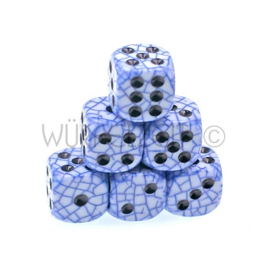 WÜRFELZEIT 10 RPG Würfel w6 16 mm Cosmoo Creepy Web blau m/schwarz Tabletop DnD Kniffel RPG