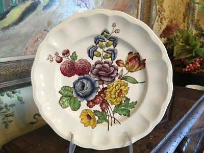 English Decorative Floral Copeland Spode Rembrandt Plate 3/4