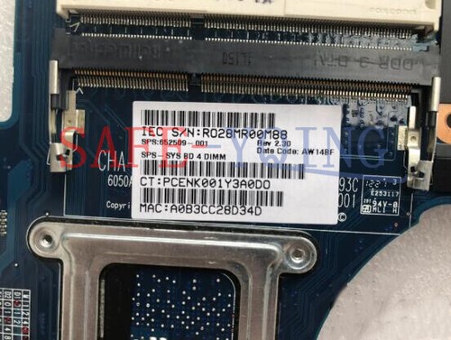 1PCS For HP 8760w laptop motherboard 652509-001   CPU #D3