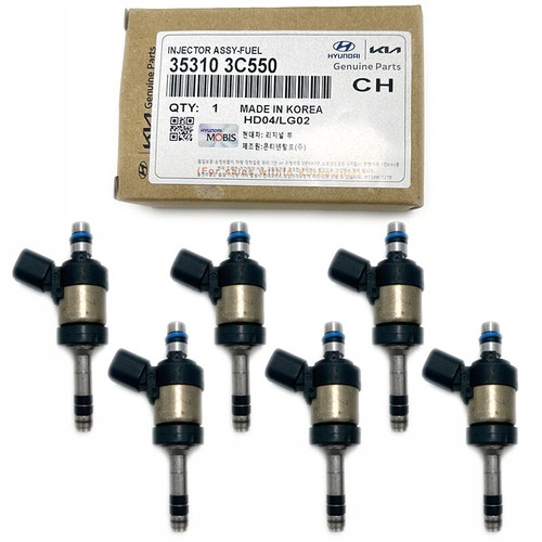 6X Fuel Injectors 353103C550 For 201418 Kia Cadenza Sorento Sedona 3