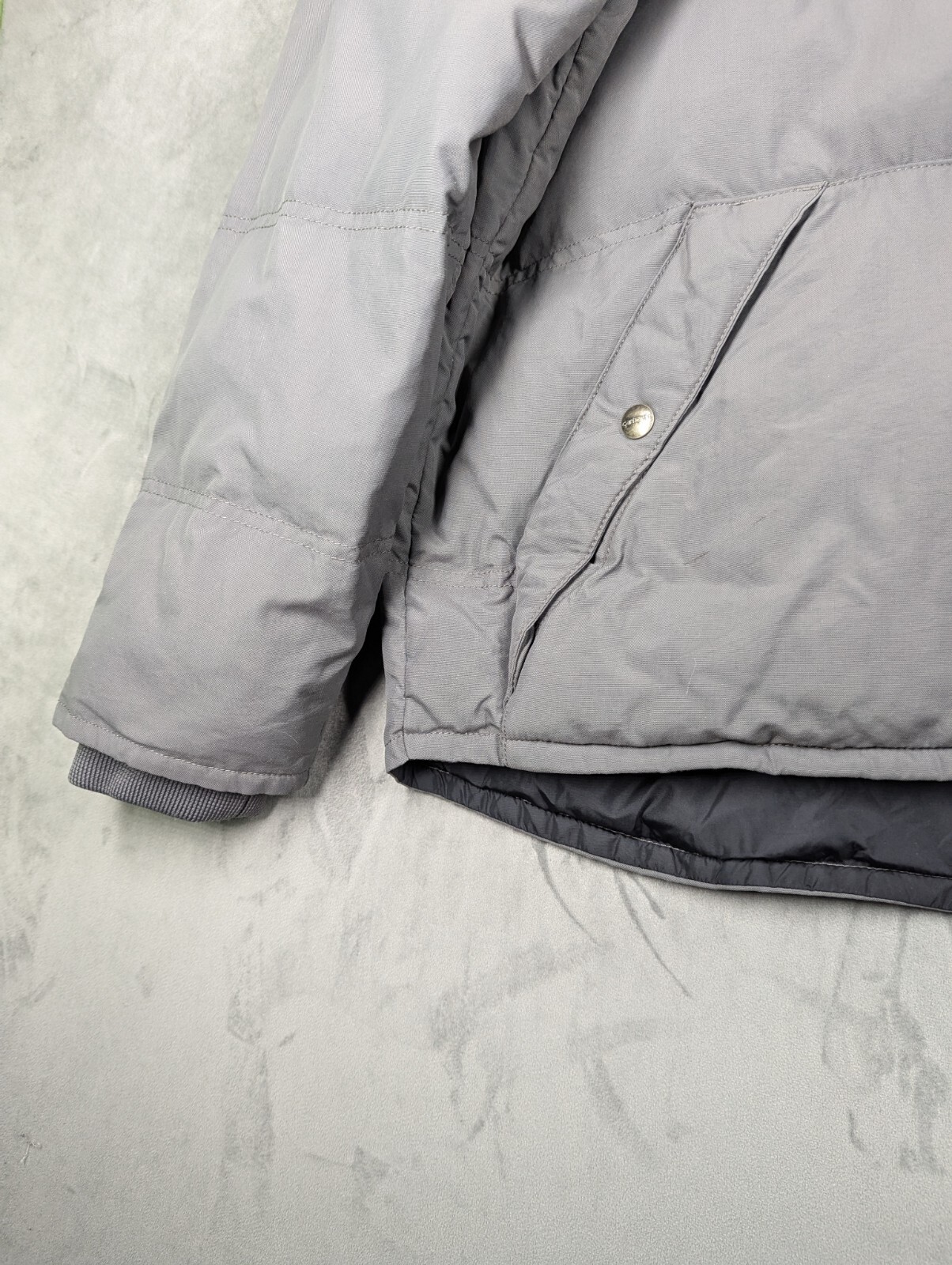 Carhartt Puffer Jacket Size Large Relaxed Fit Feather & Down Kalkaska Nylon Rain image 3