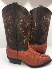 Bota de Cocodrilo piel impresa Men Crocodile Print Leather Western Boot Cowboy