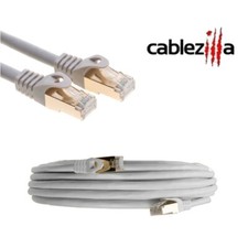 Cat7 S/FTP Ethernet Patch Cable High-Speed 600MHz Gray 30FT-200FT Multi Pack LOT