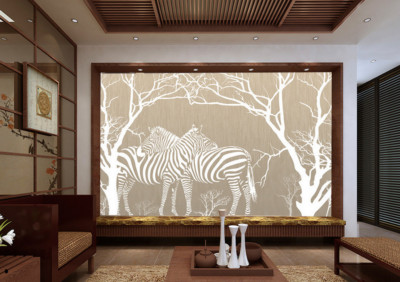 3D Tree Branch Zebra 42477NA Wallpaper Wall Murals Removable Wallpaper Fay
