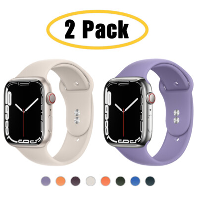 2 PACK Sport Band Silikon Armband Für Apple Watch 11 10 9 8 7 6 5 4 SE 3 40-46mm
