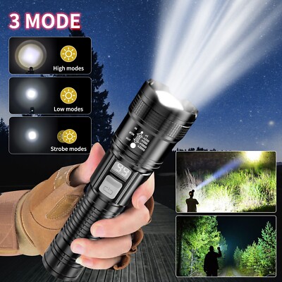 XY-8068 Variable Focus Multifunctional Outdoor Digital Flashlight Camping Hiking