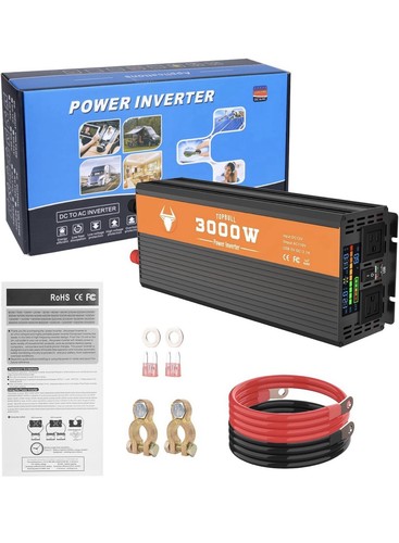 Power Inverter 3000 Watt, Car/Outdoor 12V DC to 110V AC Converter | eBay