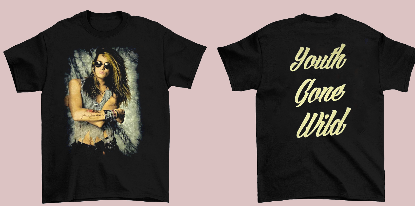 FILA YouthGone Wild Camicia Skid Row Sebastian Bach nera unisex S 234XL