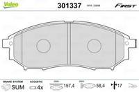 301337 Valeo Bremsbelagsatz, Scheibenbremse FüR Infiniti,Nissan,Nissan (Dfac),Re