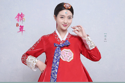 Abito da sposa tradizionale coreano abito da adulto costume corte coreano abito Hanbok - Foto 9 di 27