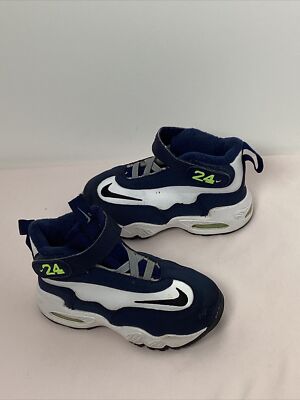 Nike Air Griffey Max Navy Blue White With Yellow 24/Swoosh Toddler Size  7c