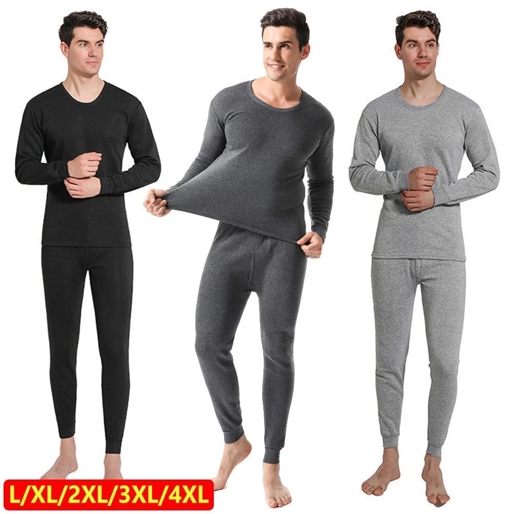 Set Men's Long Johns Set Thermal Underwear for Men Men's Thermal Underwear  Set