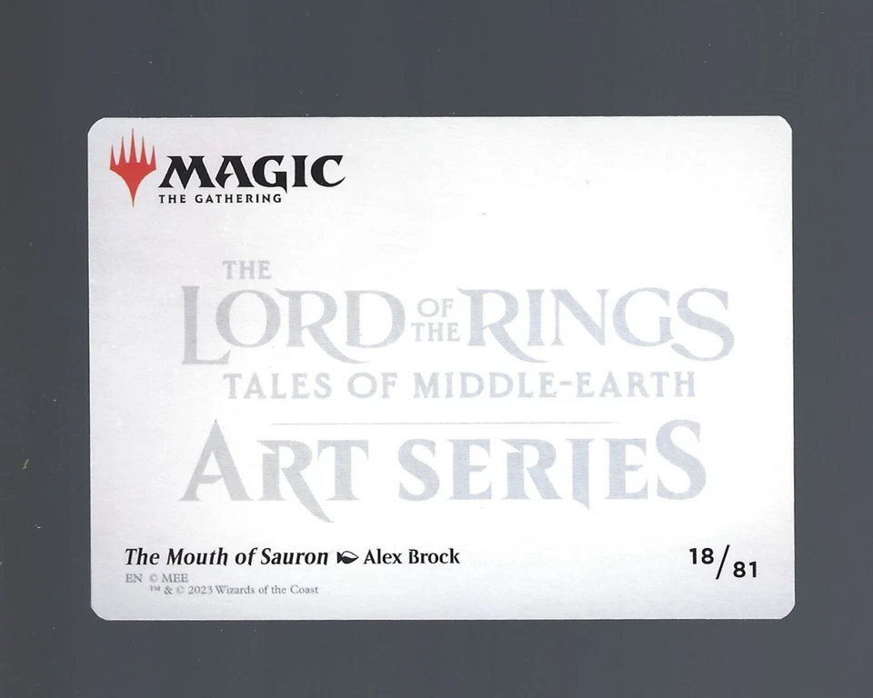MTG Art Series (18/81) The Mouth of Sauron The Lord of the Rings Alex Brock - Image 2 of 2