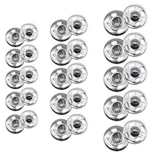 120 Sets 3 Sizes Sew Snap Buttons Metal Snap Fastener 8mm-10mm-13mm 120sets