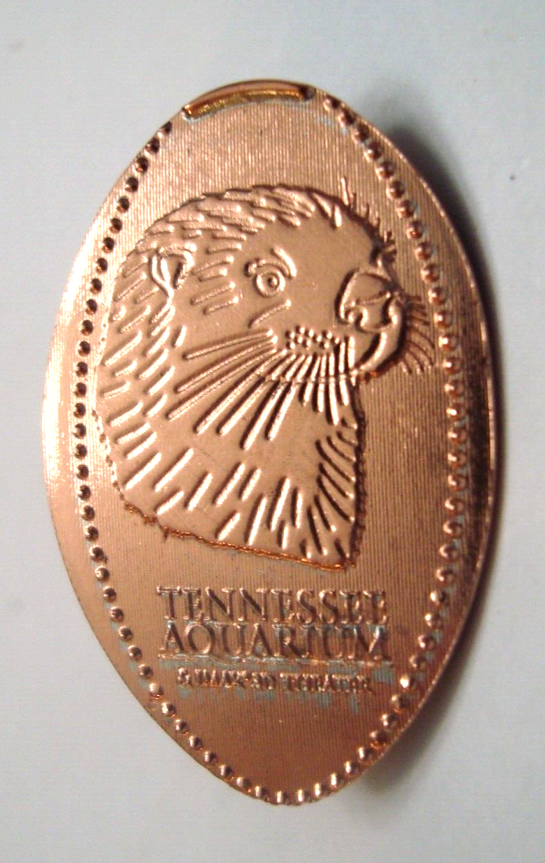 TENNESSEE AQUARIUM otter head elongated zinc penny eBay