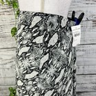 Socialite Skirt size Medium Black White Faux Snake Bias Sheer Knee A Line Modese — photo 7
