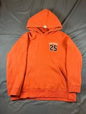 Abercrombie Fitch Youth Kids Large Hoodie A-92 25 Vintage Y2K Orange Sweatshirt