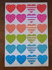 American Greetings Valentine's Day stickers, American Greetings heart stickers