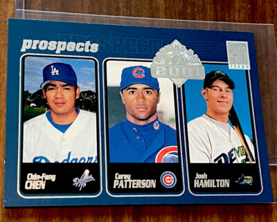 2001 Topps Opening Day Prospects RC # 154 - Chen, C Patterson, Josh Hamilton