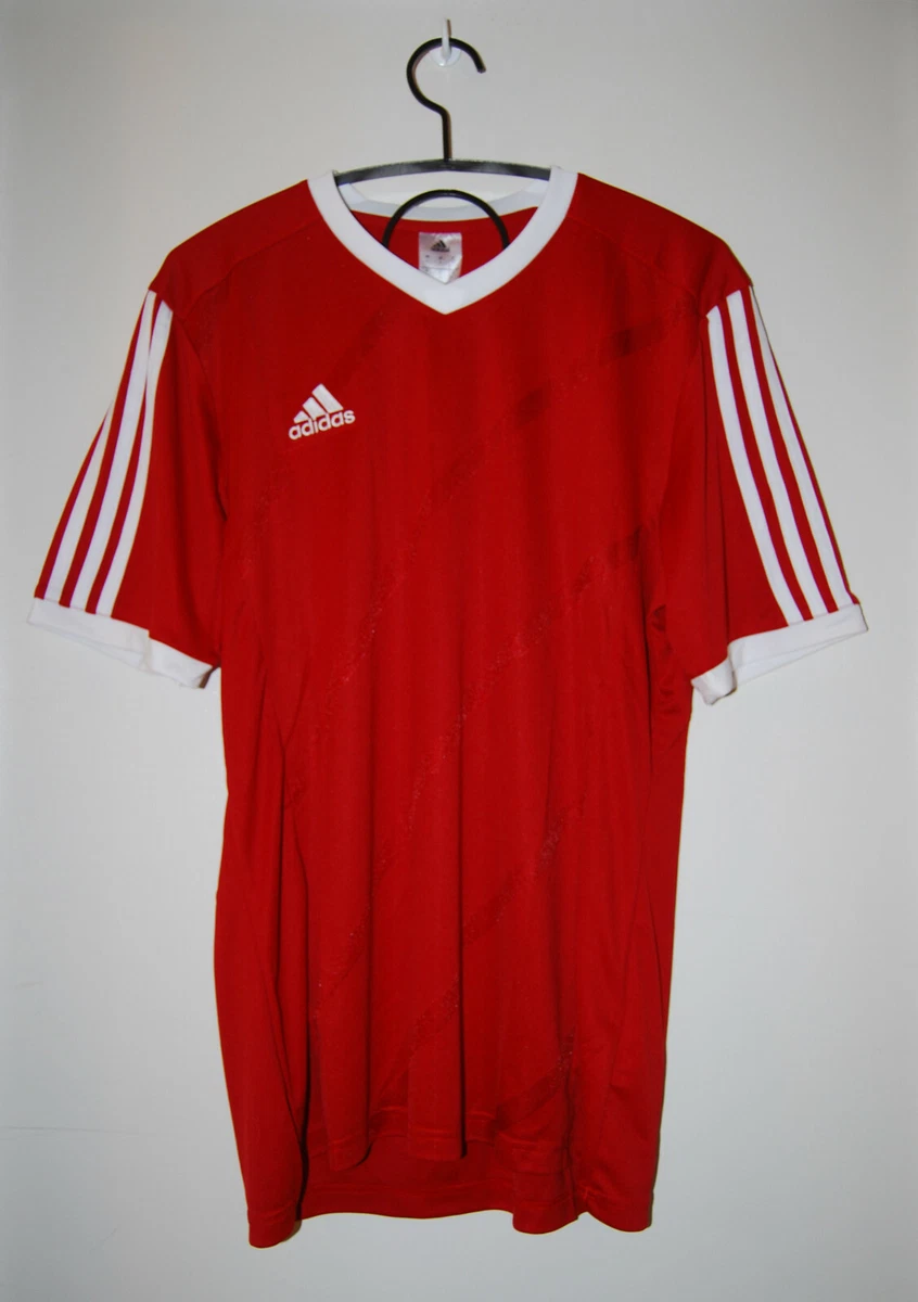 NWT Adidas Performance Mens Red White Climalite Tabela 14 SS Jersey sz L