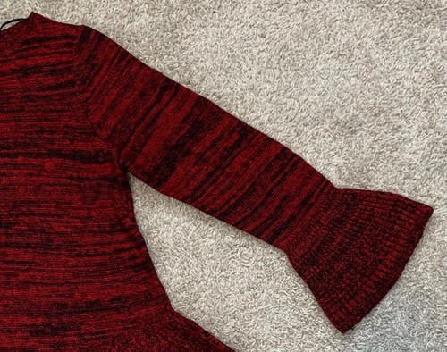 Style & Co Damenpullover Größe 1X rot, schwarz, Rüschenpullover, Glockenärmel neu mit Etikett - Bild 8 von 8