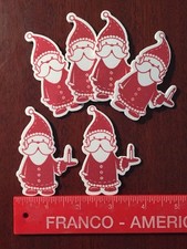 6 Foam Santa Claus Stickers - Scrapbooking- Christmas Crafts