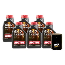 6L Motul 8100 X-CLEAN + 5W30 Wix Filter Motor Oil Change Kit API SN/CF
