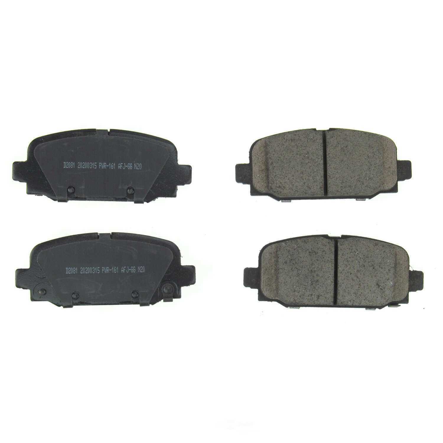 Rear Ceramic Low-Dust Brake Pads for 18-22 Jeep Compass Z16