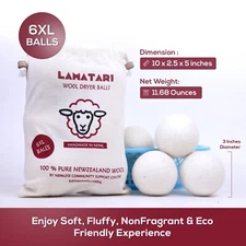 Handmade In Nepal High Quality Wool Dryer balls  100% New Zealand Merino Wool.