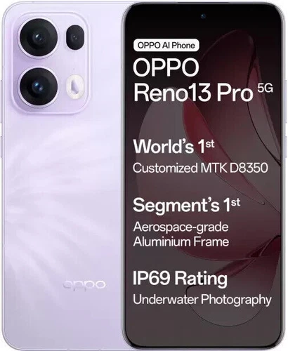 OPPO Reno 13 Pro 5G Factory Unlocked Dual SIM 256GB Global ROM 12GB RAM-Lavender