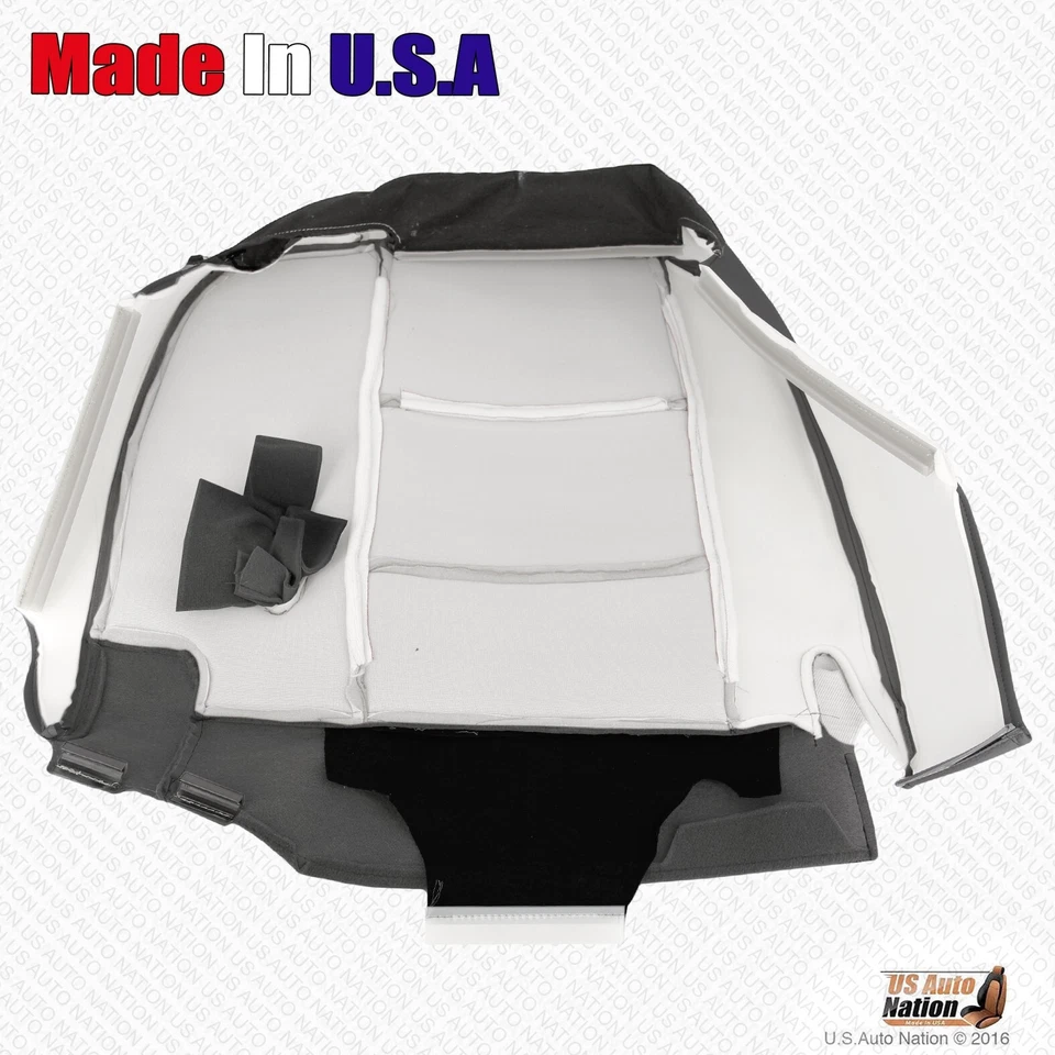 Ford Crown Victoria 2006 2007 cubierta de asiento de cuero inferior y superior del conductor delantero negro Foto 3 de 4