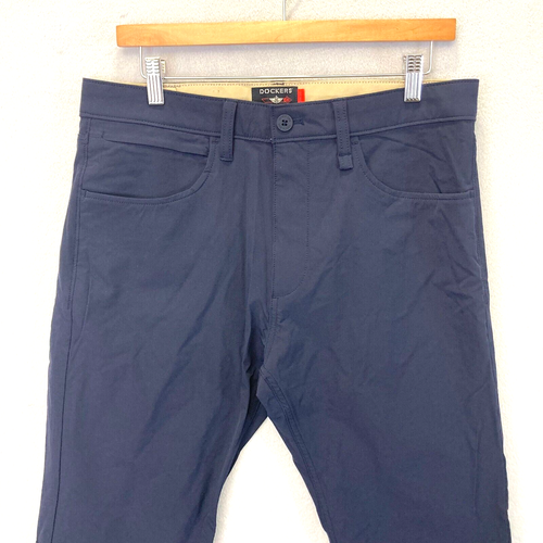 Dockers Mens Go Jean Cut Chino Pants 32x30 Blue Straight Fit Performance Stretch - Picture 3 of 18