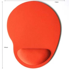 PC Mousepad Ergonomic Comfortable  Mat With Wrist Rest Support Non Slip Orange 