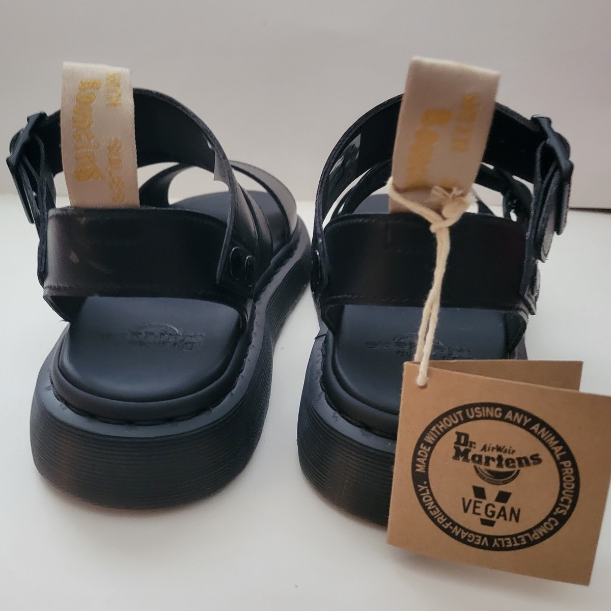 Dr. Martens Black Vegan Gryphon Gladiator Sandals (size M10, W11) Dr. Doc Martens Vegan Gryphon Gladiator Sandals Black  main image 2