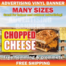 Chopped Cheese Advertising Banner Vinyl Sign Burger Chicken Sandwich Food BLT