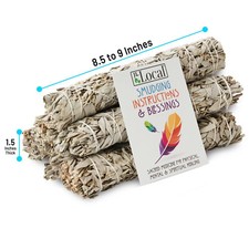 California White Sage 9" Smudge Sticks for Spiritual Healing  Cleansing 6 Pack