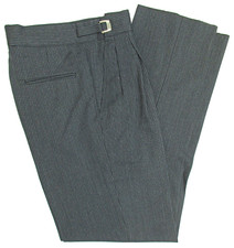 New Boys Morning Dress Pants Grey Black Hickory Stripe Adjustable 18" Waist