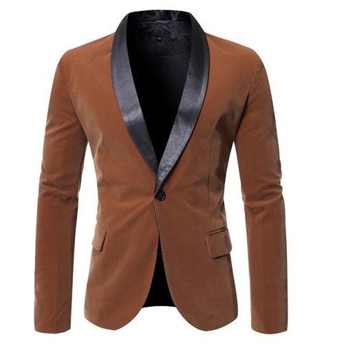 giacca smoking uomo elegante beige velluto colorata slim moda uomo 1089 |  eBay