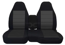 Car seat covers blk-charcoal +console cover fits 98-03 Ford ranger 60-40 seats