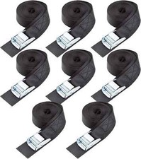 Cartman 1" x 15'8 Pack Lashing Straps with Adjustable Cam Buckle Black