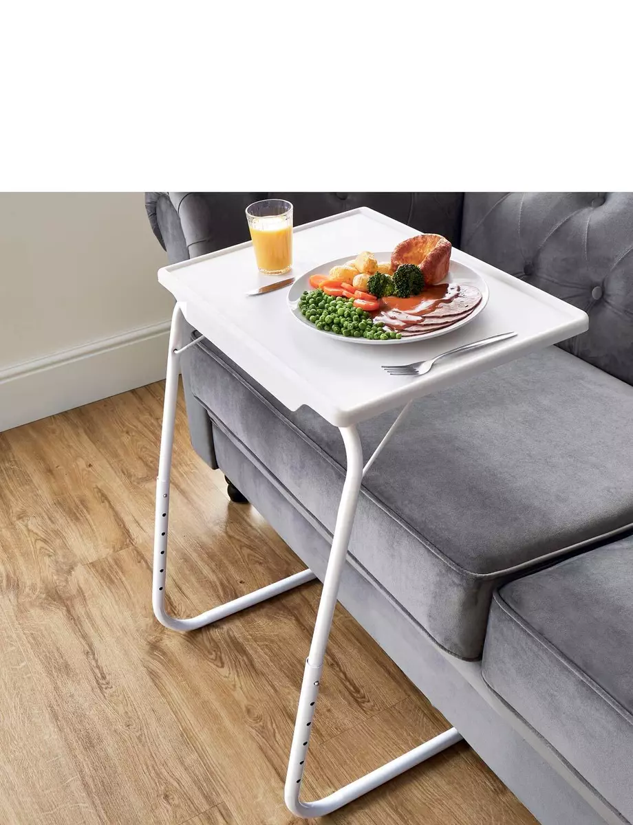 Tv tray on sale table white