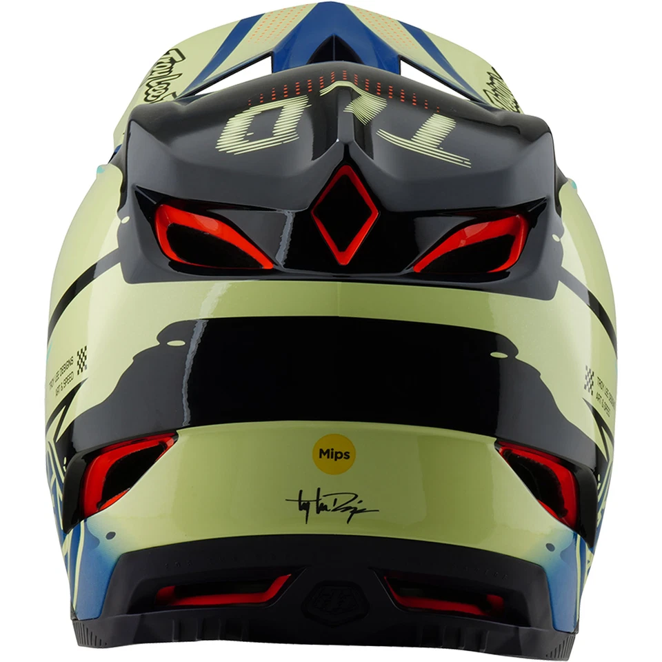 Troy Lee Designs D4 Compuesto con Casco MIPS TLD BMX MTB DH Goteo - Glo Amarillo Foto 4 de 4