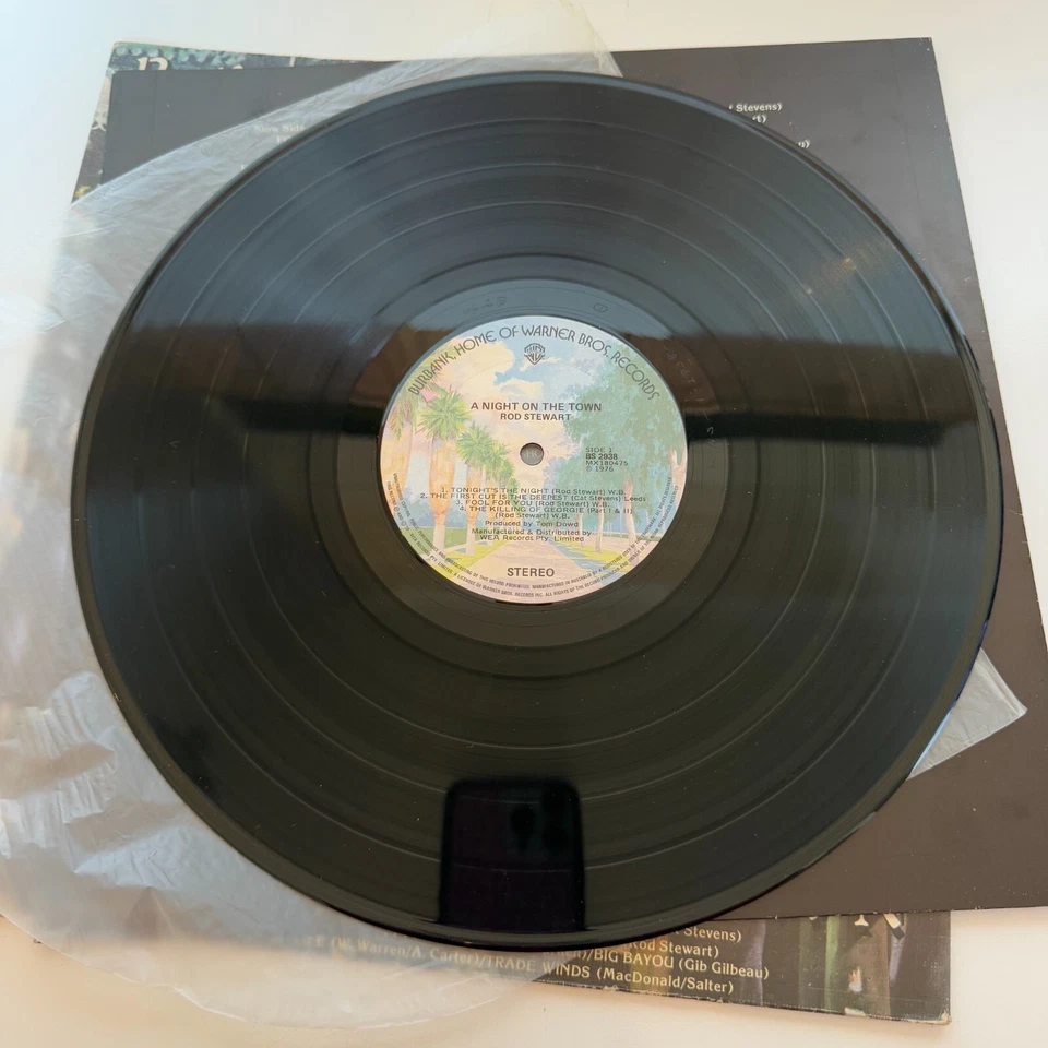 Rod Stewart - A Night On The Town (1976, Vinyl Record) RARE - Image 4 of 4